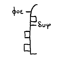 un croquis avec des lettres grecques